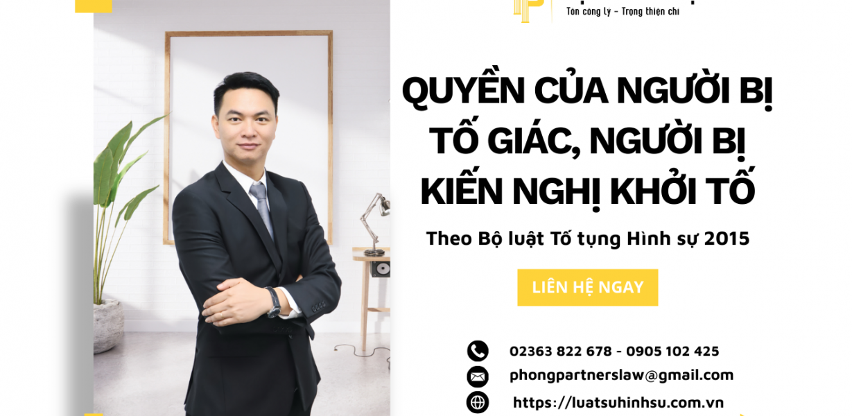 QUYỀN CỦA NGƯỜI BỊ TỐ GIÁC, NGƯỜI BỊ KIẾN NGHỊ KHỞI TỐ
